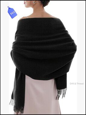 Large Pashmina Shawl Wrap for Evening Dresses Wedding Winter Warm Scarf